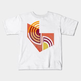 Abstract geometric art terracota red Kids T-Shirt